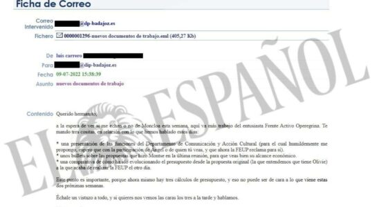 le mail dans lequel lami du frere de Sanchez a Moncloa