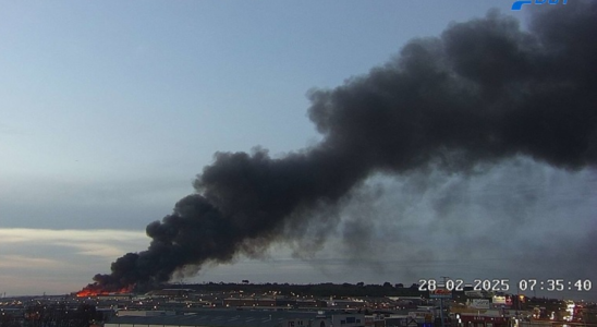 Le feu dune nef de la Cobo Calleja de Fuenlabrada