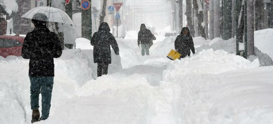 Les chutes de neige enregistrees dans le nord du Japon