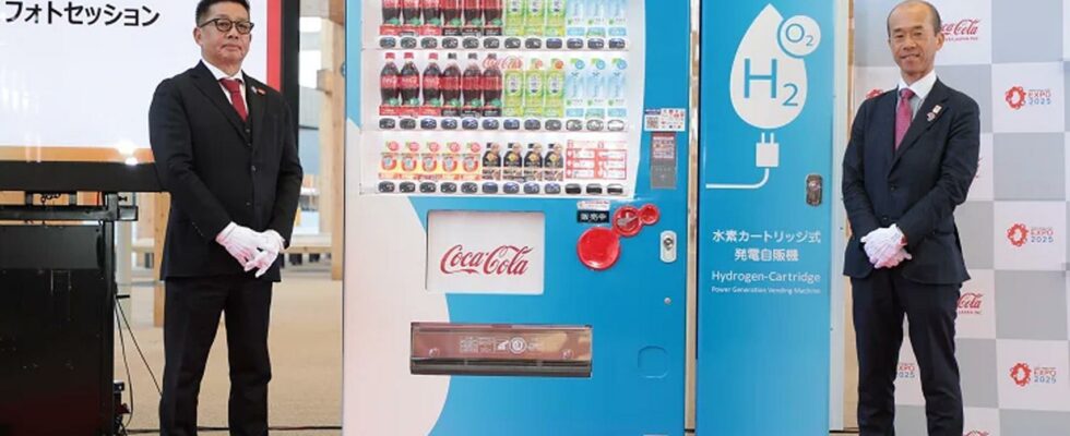 Coca Cola lance un distributeur automatique avec de lhydrogene qui na