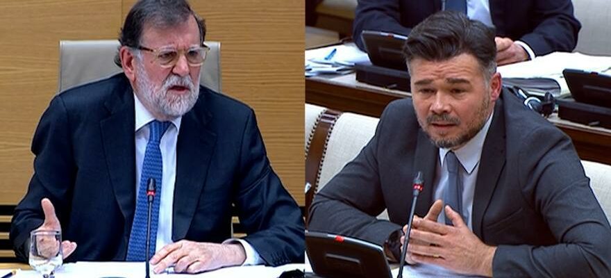 Rufian Rajoy Rajoy et Rufian sont paresseux au Congres