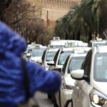 Taxi Zaragoza Strike Les chauffeurs de taxi de Zaragoza