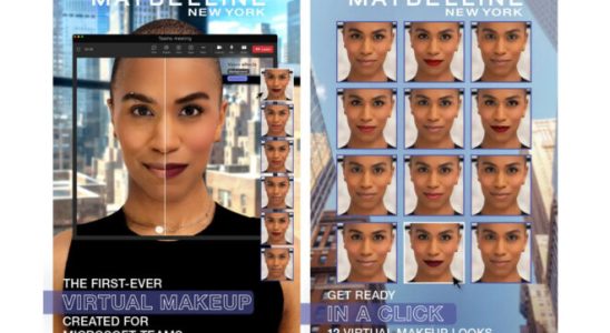 AI Maybelline filters introduced for Microsoft Teams