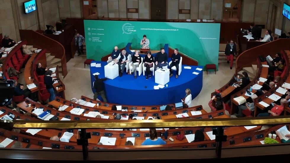 View of the Assembly during the Citizen's Climate Convention, in 2020.