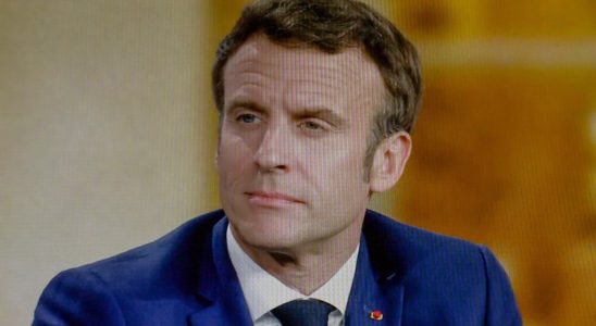 Interview with Macron after a speech new announcements on TF1