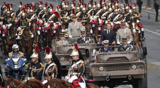 July 14 the armies parade on the Champs Elysees in front