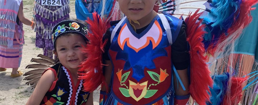 Pow wow draws large number of dancers drummers and spectators