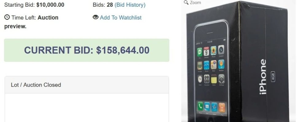 Rare and Sealed First Generation iPhone on Sale at Record