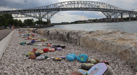 Rocky the painted stone snake still growing on Sarnias waterfront