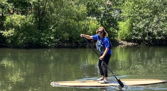 Student built standup paddleboard takes maiden trip