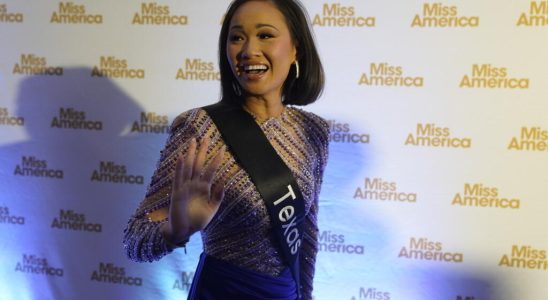 United States Averie Bishop a mixed race Miss Texas spokesperson for