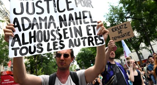 rally in Paris in memory of Adama Traore despite the
