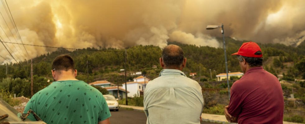 serious fire on the island of La Palma in the