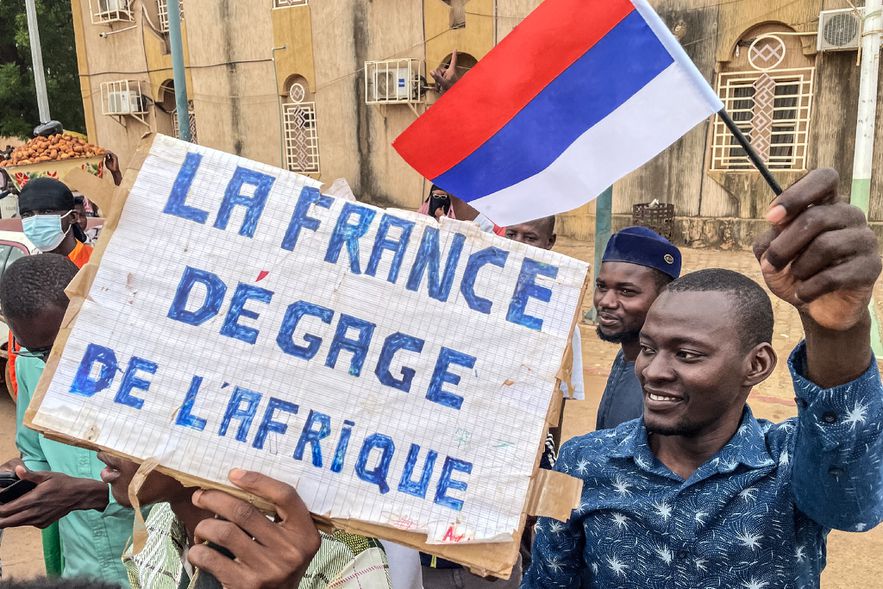 Demonstration against France in Niamey, Niger, August 3, 2023