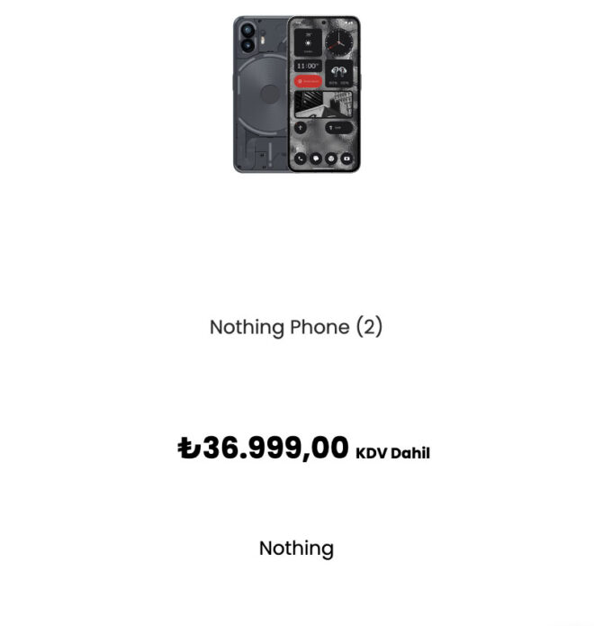 1691482659 271 Turkiye price for Nothing Phone 2 has been announced