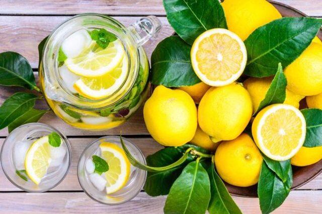 water with lemon juice