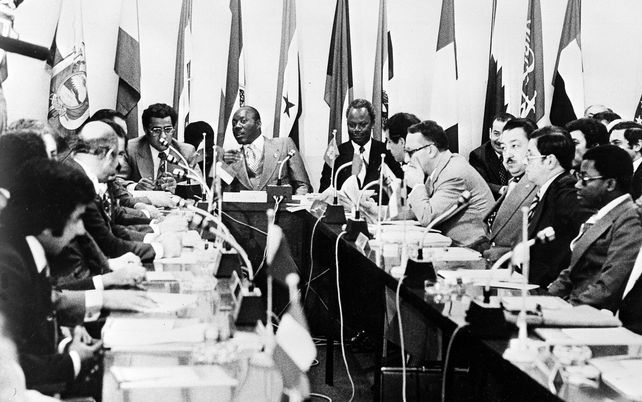 The opening of the 1975 OPEC summit in Vienna, December 20, 1975.