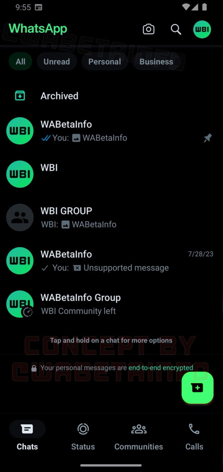 whatsapp design change