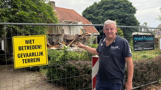 Building destroyed with excavator is talk of the day in