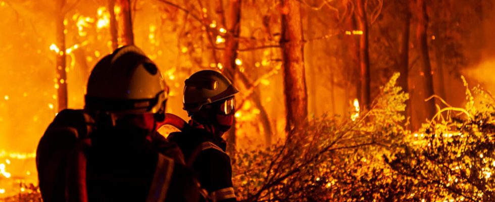 Fires in France in the Pyrenees Orientales firefighters prepare for a