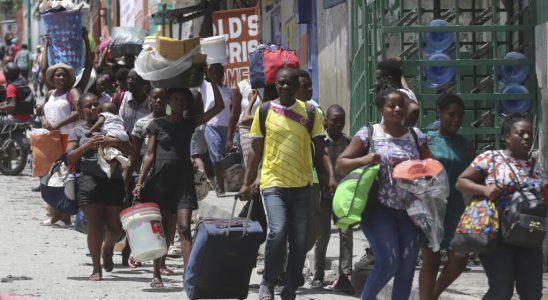 Haiti the flight of the inhabitants of the Carrefour Feuilles district