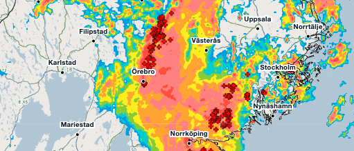 Heavy downpours in southern Sweden Worse than Hans