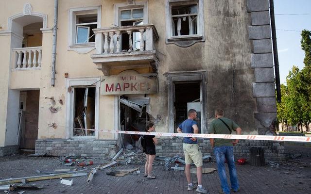 Missile attack on Chernihiv Ukraine Many dead and injured