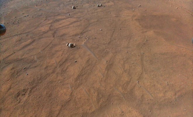 New photo from the Mars helicopter which came to the