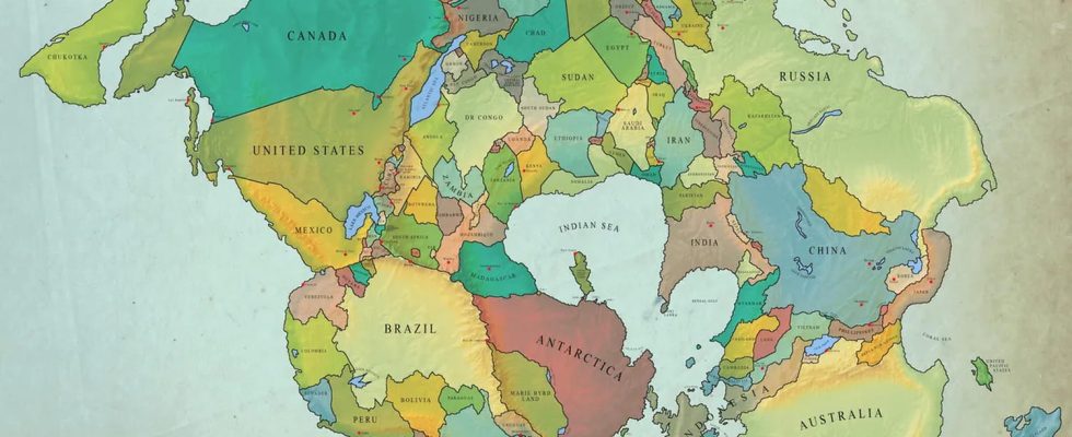This map shows what the world will look like in