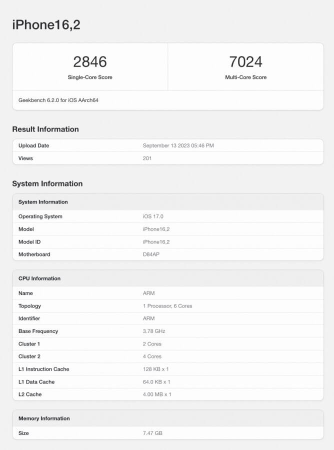 1694790517 68 Geekbench results are out iPhone 15 Pro is very