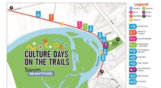 Artists performing along citys trails for Culture Days