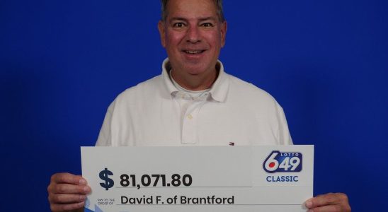 Brantford man wins 81K with numbers pulled from jar