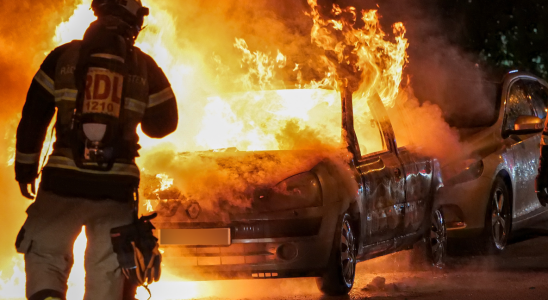 Chaos and burning cars in Rosengard in Malmo