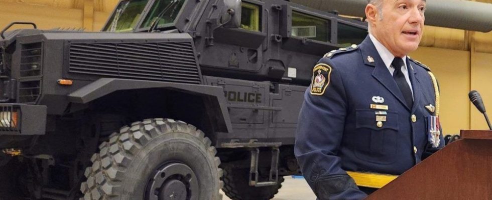 Chatham Kent police unveil donated armored rescue vehicle