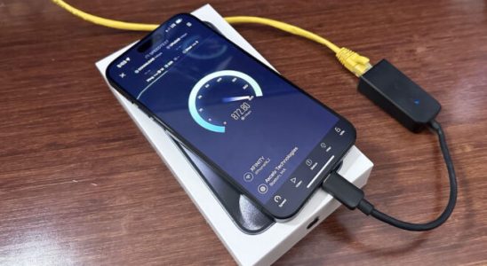 Ethernet cable can be connected to iPhone 15 models with