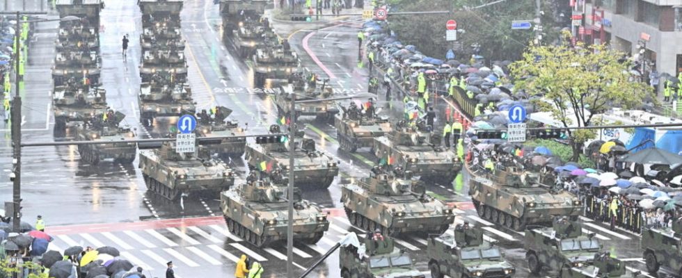 gigantic military parade in Seoul