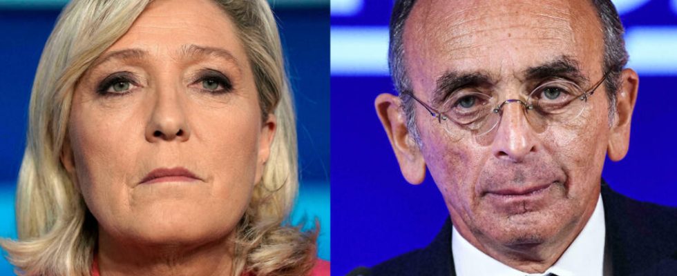 with Eric Zemmour and Marine Le Pen the far right