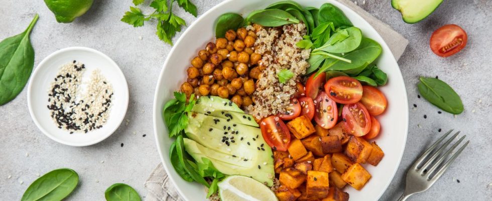 9 protein salads without meat and 100 healthy