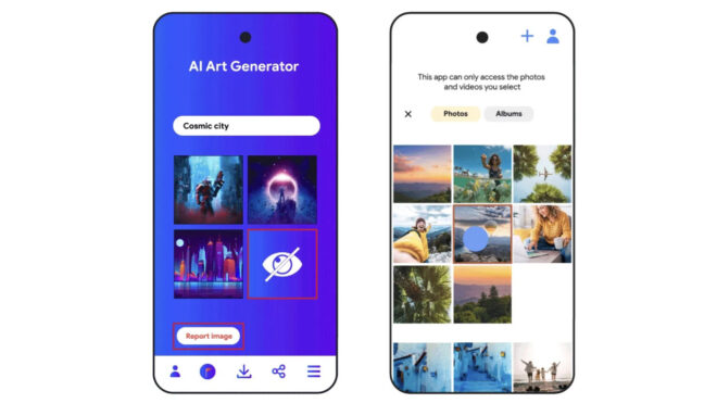 An AI generated content update has been made on Google Play