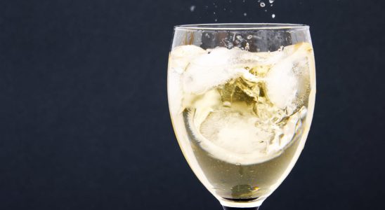 Can you put ice cubes in white wine champagne or