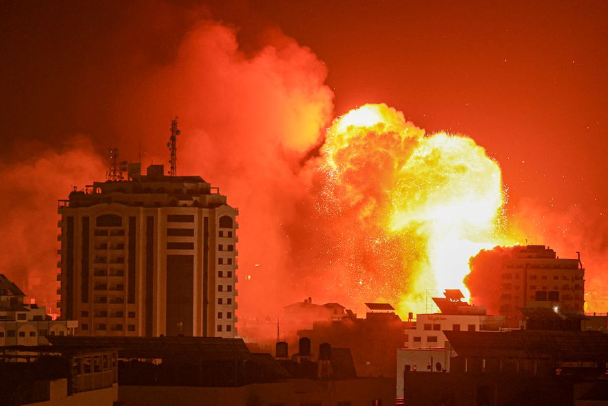 Israeli strikes on Gaza, October 9, 2023.