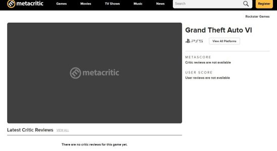GTA 6 Metacritic Page Opened Is It Coming Out