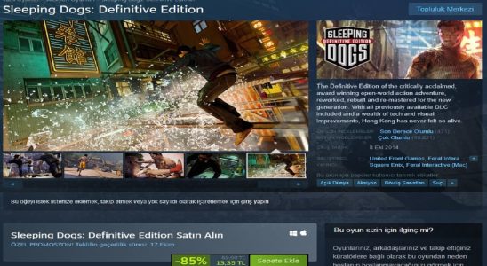 GTA Like Sleeping Dogs Goes on Big Discount on Steam