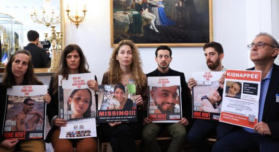 Israel Hamas war families of hostages received at the French National