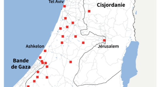 Israel the map of Hamas murderous offensive