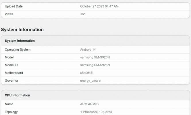 Samsung Galaxy S24 Plus reappeared on Geekbench