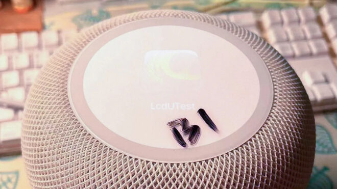The first image for HomePod with a screen has been