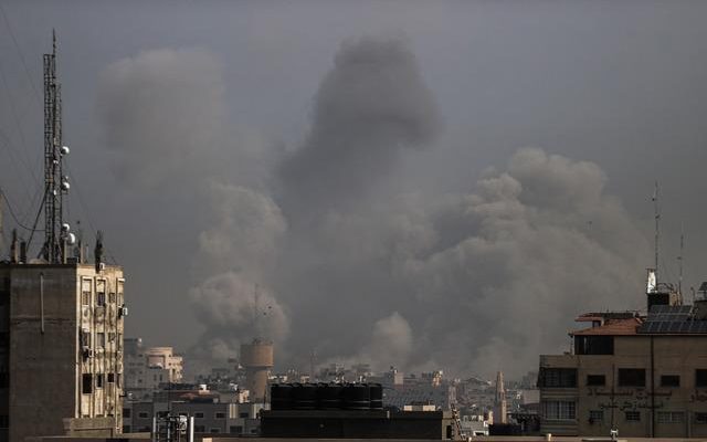 The most intense air attack on Gaza Communication lines were