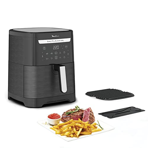 MOULINEX EZ801810 Easy Fry&Grill 2-in-1 Hot air fryer and grill, Capacity 1.5 kg, Separator for double cooking, Healthy cooking