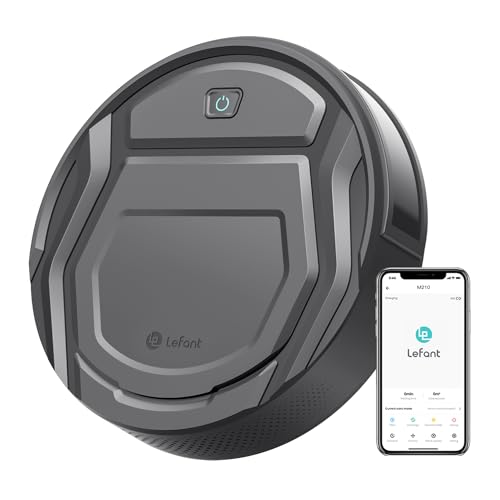 Lefant Robot Vacuum Cleaner, Slim Quiet Connected WiFi/Bluetooth/Alexa/App, 6 Cleaning Modes, Self-Charging, 120min Runtime, Ideal for Pet Hair Floors Carpets, M210P Girs